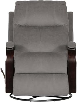 Catnapper Thomas Swivel Glider Recliner in Graphite Gray Polyester Fabric