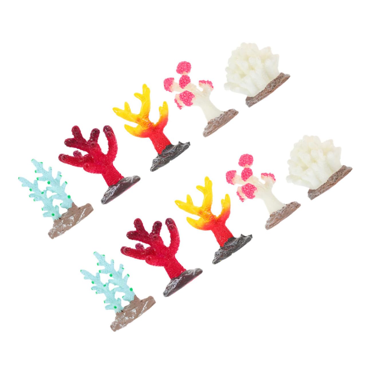 VICASKY 10Pcs Artificial Coral Decor for Aquarium Vibrant Resin Fish Tank Decorations Safe Easy to Maintain for Underwater Landscaping Random Styles for Unique Aquatic