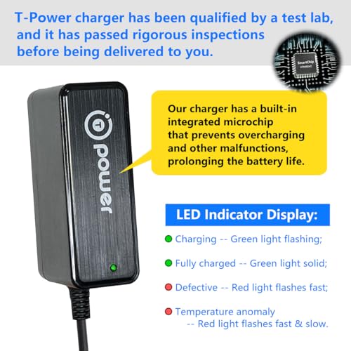 T POWER 12.6V Charger for Qomotop HJ1103 Robotic Pool Cleaner Model XSG1261800