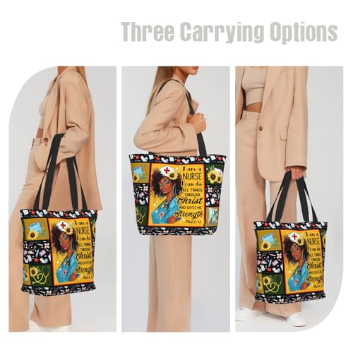 Tote Bag para Mujer Bolsa Reutilizable con Cierre miniatura 5