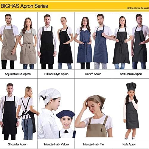 Adjustable Bib Apron with Long Ties for Women Men 18 Colors Chef Kitchen Cooking - Image 6