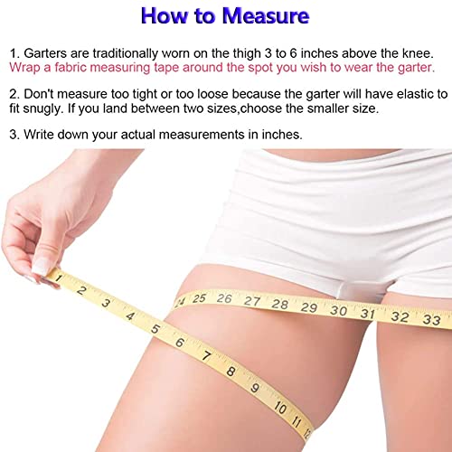 Mmttao Women's Wedding Garter For Bridal Leg Ring Sexy Lingerie Lace Bow Plus Size Stretch Prom Garters - Black #TOP6