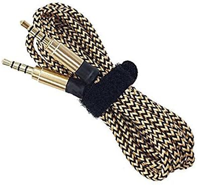 youbeautify Braided 3.5mm Male To Male Stereo Audio AUX Cable Cord for PC Car