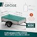 CargoVA® Intelligentes Anhängernetz 2,3x2,3M [DEKRA Geprüft] - Pritschennetz mit Gummiseil und Eckenmarkierung - zur perfekten Ladungssicherung