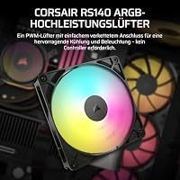 Ventola Per Pc - Corsair - Rs140 Argb - 140 Mm - 330-1700 Rpm - Nero – Ansicht 2