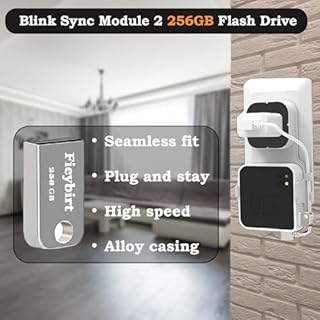 Supporto per flash drive USB da 256 GB e uscita per modulo Blink Sync 2, staffa di montaggio salvaspazio e facile da spostare, per sistema di sicurezza Blink per interni ed esterni (il modulo Blink