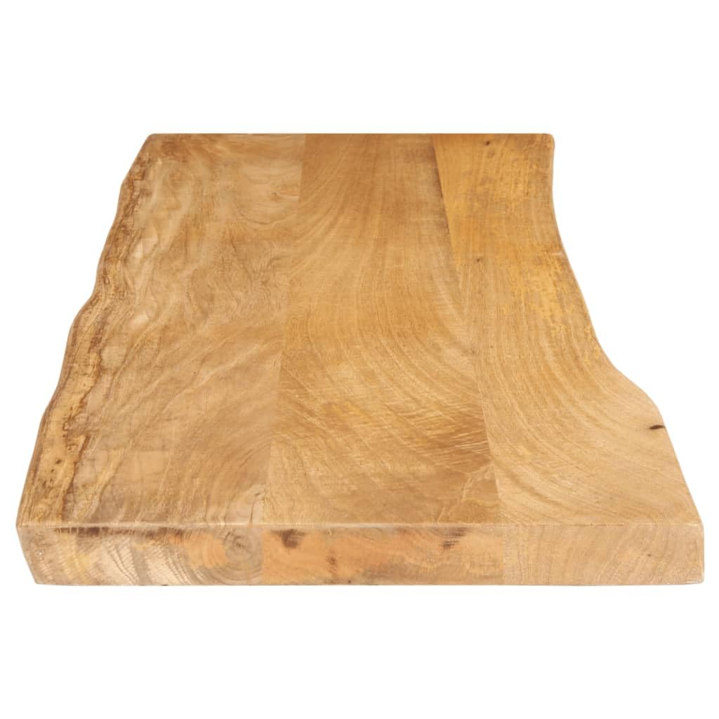 vidaXL Tischplatte, Holztischplatte mit Baumkante, Ersatztischplatte für Couchtisch Beistelltisch Esstisch, Holzplatte, Massivholz Mango