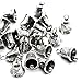 WEFOO Pack of 20 Antique Silver Tone Jingle Bell Charms Pendants for Jewelry Making