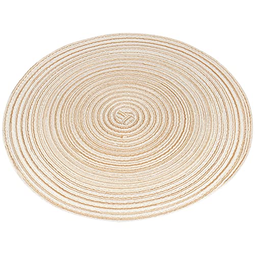 Set de table rond beige résistant pour protéger la table des assiettes chaudes - 5