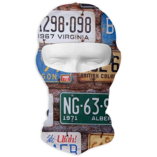 Preisvergleich Produktbild Jxrodekz Alte Kfz-Kennzeichen-Museum auf Ziegelsteinen Motorcyle-Gesichtsmaske Multifunktionssport-Magie Headwear