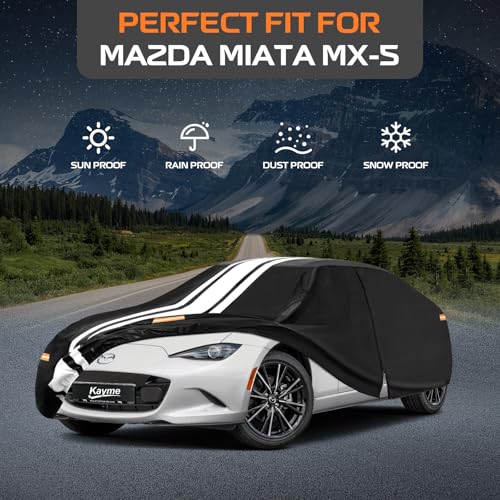 Image of Kayme Mazda Miata Car Cover Waterproof All Weather for Automobiles