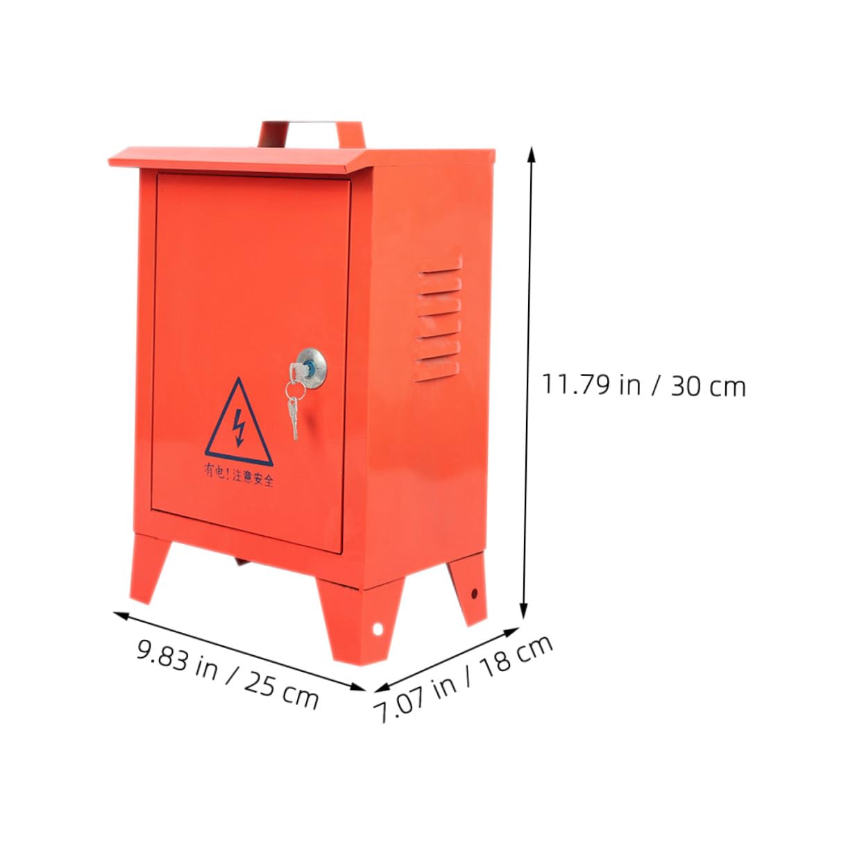 Luxshiny Outdoor Weatherproof Distribution Box with Circuit Breaker Protection, Portable 250x300x180mm Electrical Junction Box for Construction Site and Outdoor Power Management