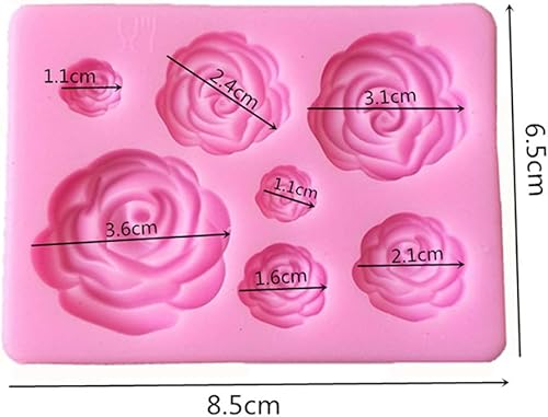 Miniatura 6 de Tvoip Molde de silicona de flores de rosa pastel de chocolate Molde de decoración de pasteles de boda Herramientas de decoración de fondant