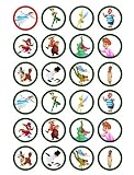 Peter Pan Lot de 24 décorations comestibles pour cupcakes et muffins 3,8 cm