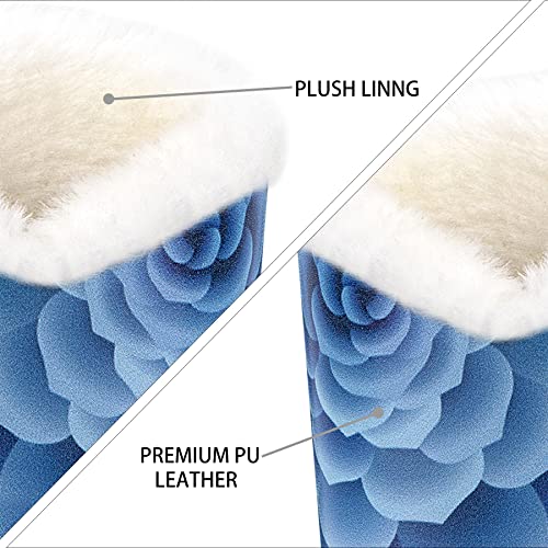 Image of Pack of 2 Plush Lined Eyeglasses Holder Stand Protective Glasses Case For Desks Or Nightstands