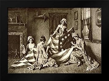 Betsy Ross Sewing the First U.S. Flag Philadelphia, Pennsylvania, 1777 Framed Art Print by Unknown