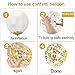 Gold Balloons,DIY Balloon Arch Kit - 12 Inch Balloons 52 PCS -White, Gold,Confetti Balloons, with Ribbon and Tape Strips,for Birthday, Wedding, Baby Shower Party,Halloween Decoration