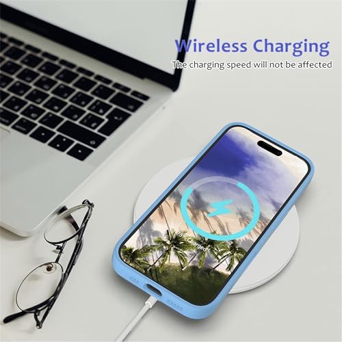 Image of ArmourPro Silicone Back Case for iPhone 16, Soft-Touch Case | Light Blue