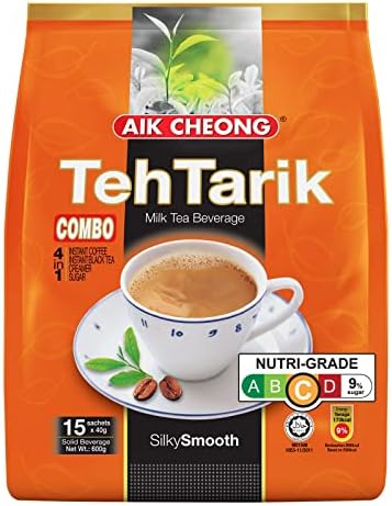 Aik Cheong TehTarik Combo Milk Tea Beverage 4-in-1, 600g