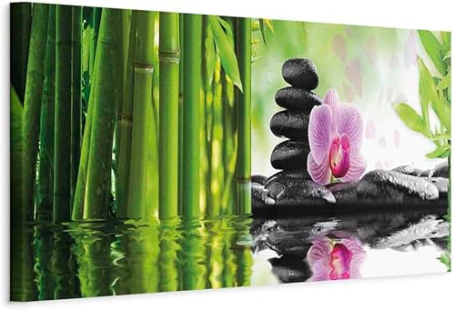 Miniatura 21 de artgeist Lienzo decorativo para pared, diseño de spa zen, 59 x 20 pulgadas, 1 unidad, decoración del hogar, cuadro estirado enmarcado, pintura
