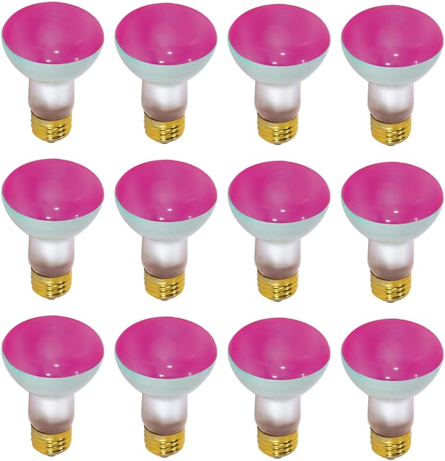 Satco S3212-12PK Light, 12 Pack, Pink, 12 Count