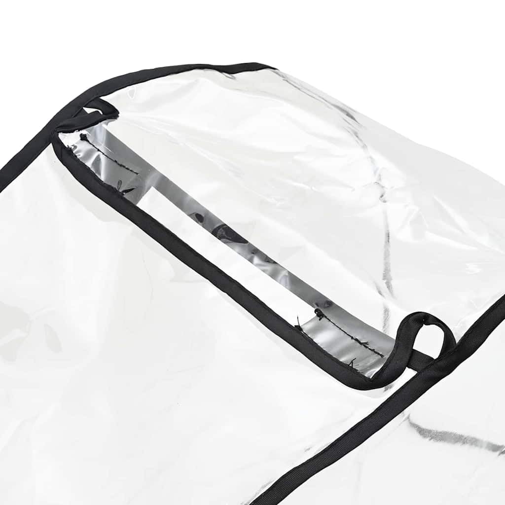 Transparente Tier Kinderwagenabdeckung aus PVC 66 x 35 x 59 cm, faltbar und tragbar, Regenverdeck für Hund, Katze, Welpe und Senior Buggy für Reise, Outdoor und Transport