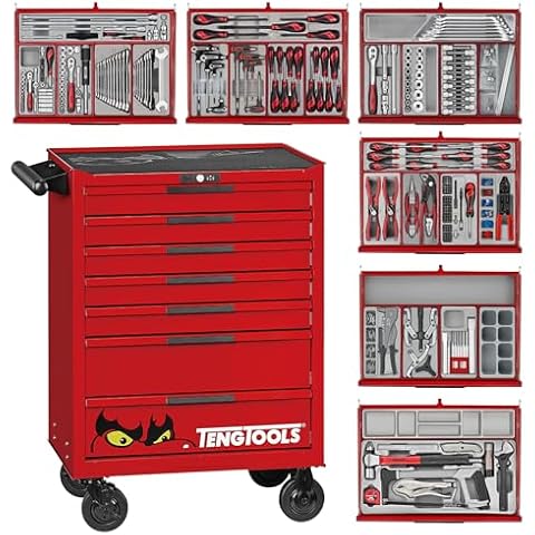 Teng Tools 516 Piece PRO35 26 Inch Wide Red Mixed Mechanics General Hand Tool Kit - TKW26R516T Cover