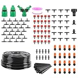 BTtime 自動散水セット 噴霧ノズル 30m 148個セット 散水ホース 給水システム 灌漑システム 点滴ノズル 散水用具 ミストシャワー 芝生 水やり 屋外 園芸 ガーデニング