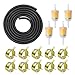 Produktbild Anyingkai Benzinschlauch Kit, kraftstoffleitung,3 Meter Ø 5mm Kraftstoffleitung + 4 PCS 8mm Benzinfilter + 10 PCS Schlauchschellen für Auto Motorrad Roller
