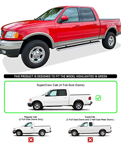 Estribos laterales de acero inoxidable 304 para Ford F150 miniatura 2