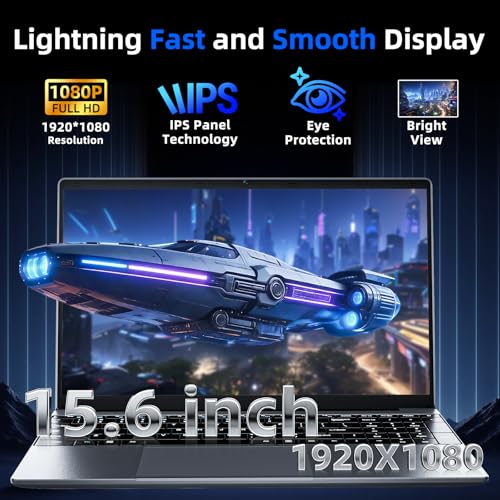 Image of 15.6'' AI Laptop with Office 365, 6GB RAM 128GB SSD