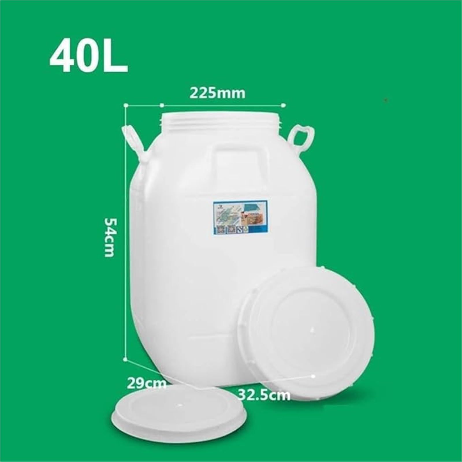 LICOME Food-Grade Water Storage Containers with Lids Thick Fermentation Barrels for Wine-Making - Sealed Storage Containers for Home Fermentation(40L)