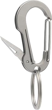 PJYTAC Titanium Carabiner Keychain Clip, Minimalist Keychain Key Clip Small Quick Release Car Key Chain Accessories