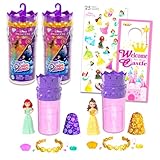 Disney Princess Color Reveal Toys for Girls - Bundle with 2 Water Reveal Toy Doll Blind Capsules Plus Stickers, More | Disney Princess Mystery Figures for Kids