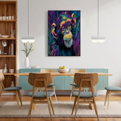 Cuadro de gorila grafiti en lienzo para llenar tu casa de alegría 3