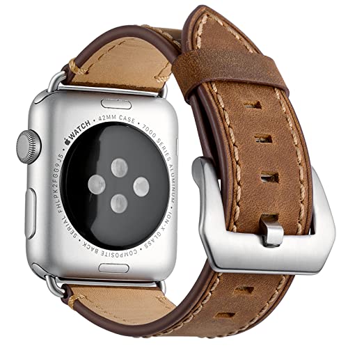 Bracelet montre Apple Watch en cuir Crazy Horse rétro le cadeau idéal