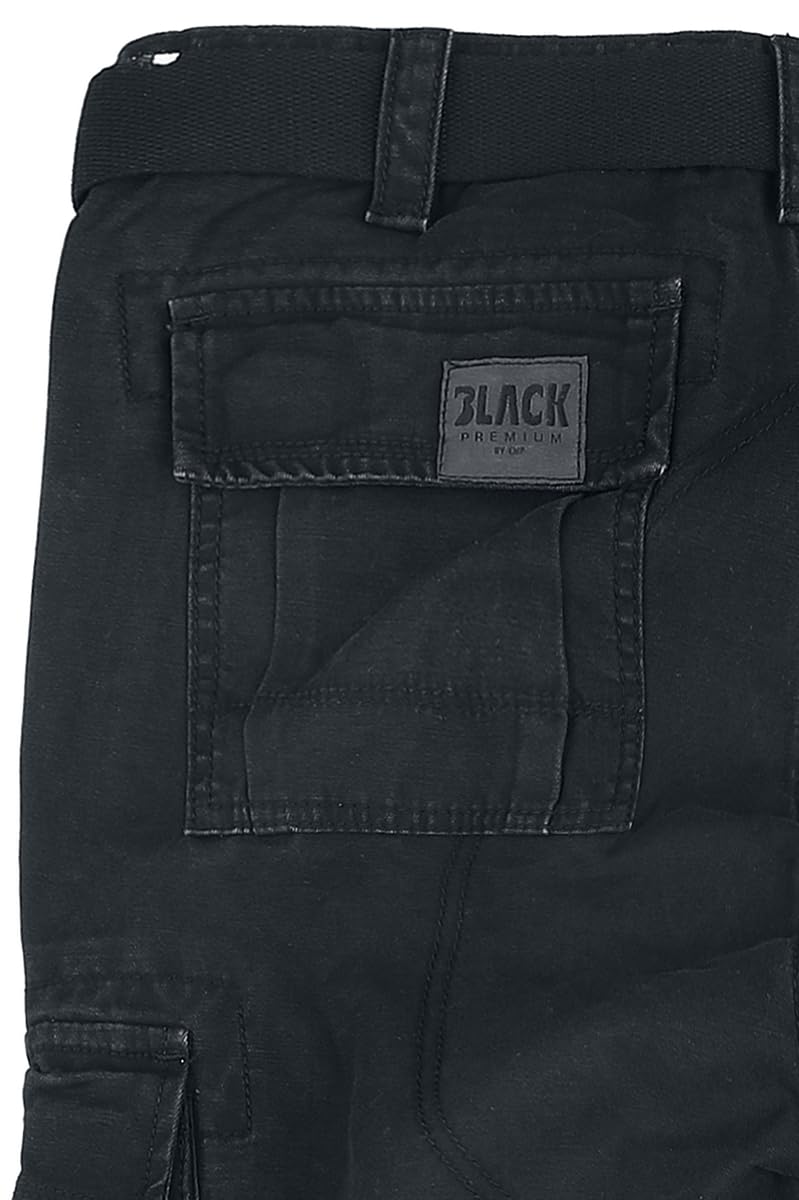 Black Premium by EMP Hombre Pantalones Cargo Negros