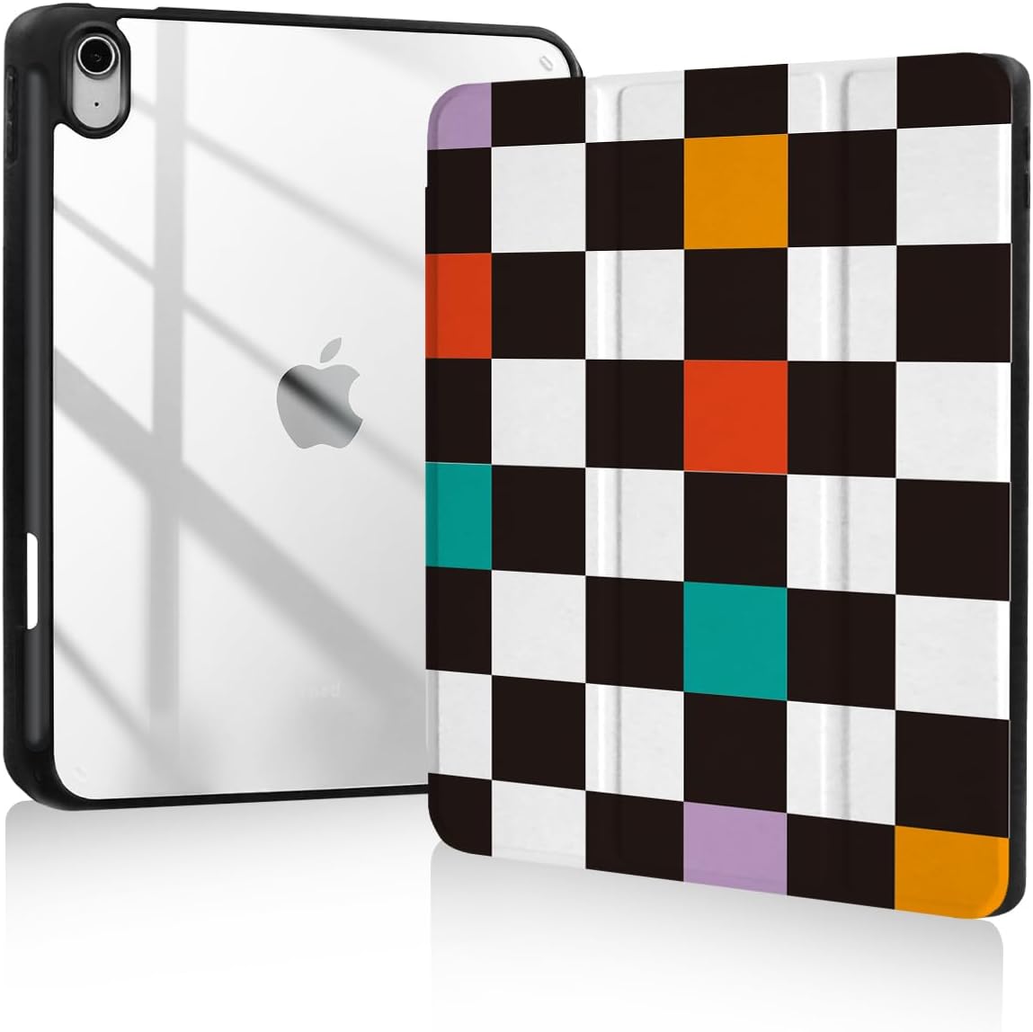 for iPad 11th/10th Gen Case 2025/2022 | Slim Cover w/Auto Wake, 2-Stand & Pencil Slot, Anti-Yellow Clear, Ancient Map