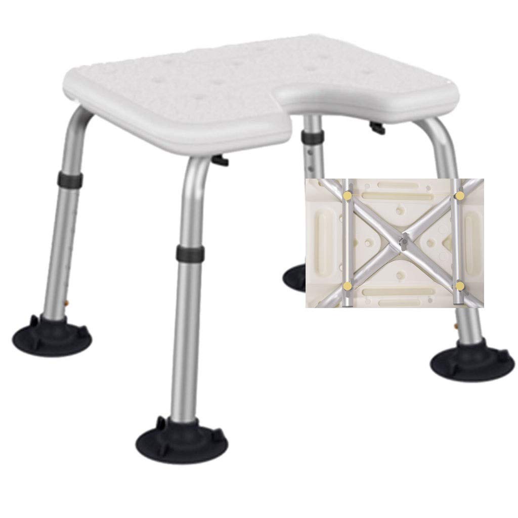 Tabouret de douche blanc pour sécuriser la salle de bain des seniors au quotidien