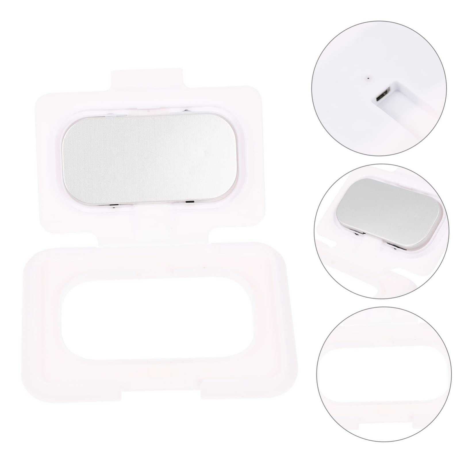 3 Pièces Essuie-tout Lingettes De Voiture Machine De Chauffage De Lingettes Humides Lingettes Pour Voiture Lingettes De Voyage Pour Bébé Distributeur De Voyage Pp Blanche