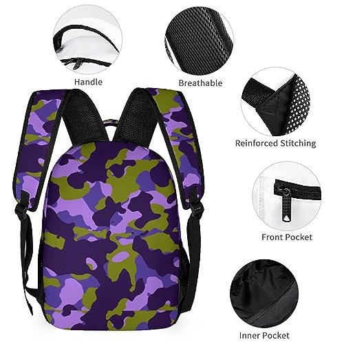 WCEECE Camouflage Enfants Sac À Dos Et Lunchbox Filles Crayon Cas-Primaire Sac D'école Enfants Sac À Dos Grand Sac À Dos Cartable Ensemble – vue 3