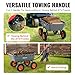 VEVOR 1200lbs 7Cu.Ft. Garden Dump Cart with 2-in-1 Convertible Handle and 13in All Terrain Wheels, Heavy Duty Poly Yard Dump Wagon Utility ATV Trailer Dump Cart Tow Behind for Lawn Mower Tractor