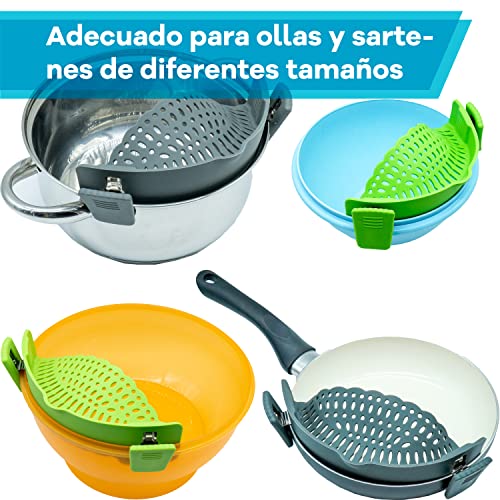 Miniatura 5 de Netrox Colador Plegable De Silicona - Escurridor De Pasta, Verduras Y Frutas Para Ollas - Colador Flexible Y Plegable Con Clips De Agarre - Libre De Bpa Y Apto Para Lavavajillas Verde