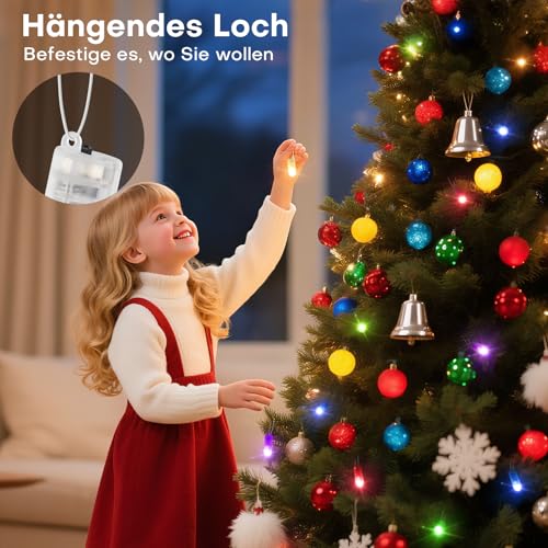 Ewikin LED Ballons Lichter mit Haken, 30x Mini LED Lichter für Lampions, Warmweiß Lichtkugel für Papierlaternen, Weihnachten, Party… – Ansicht 3