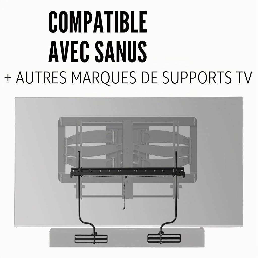 Sanus SASB1-B1 Support Mural pour Barre de Son TV Noir