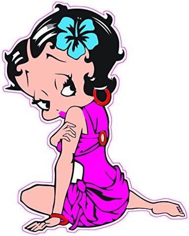 Betty Boop Pink Dress Decal 5" from The Unites States