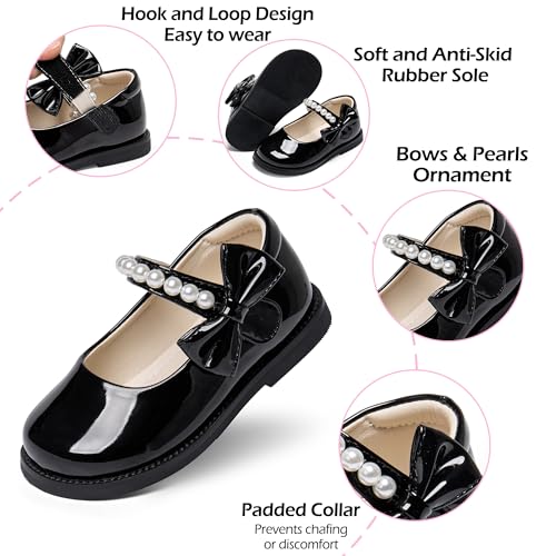 Image of PHIRAMIN Toddler Girl Mary Jane Dress Shoes-Little Girl School Uniform Shoes for Wedding Party