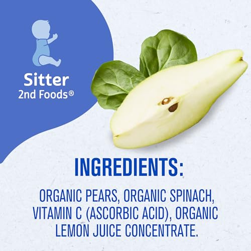 Gerber Stage 2 Organic Pear Spinach Pouches, 3.5 Oz, 12 Pack - image 3