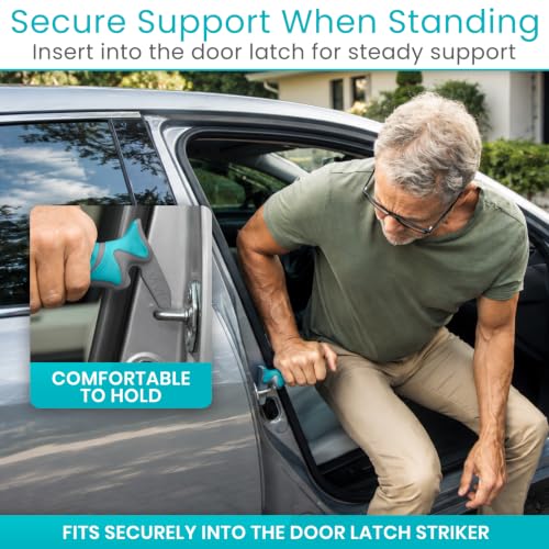 Image of Vive Car Handle Assist for Elderly - Scratch Proof Latch - Auto Grab Bar