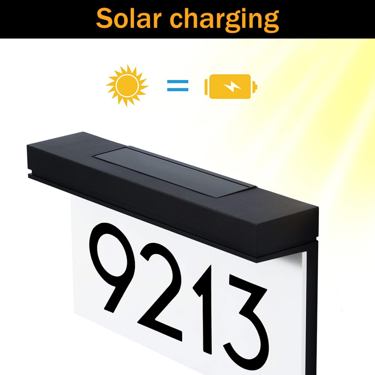 1set Lampada Solare Da Giardino Con Numero Civico Luce Led Per Ingressi Facile Installazione e Risparmio Energetico Per Esterni e Decorazioni Domestiche